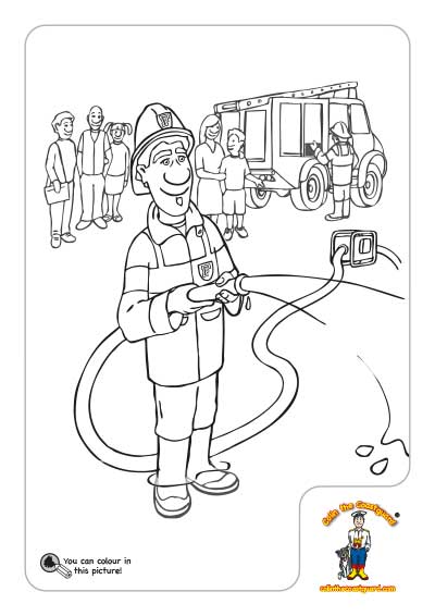 Embers using his fire hose colouring in picture download