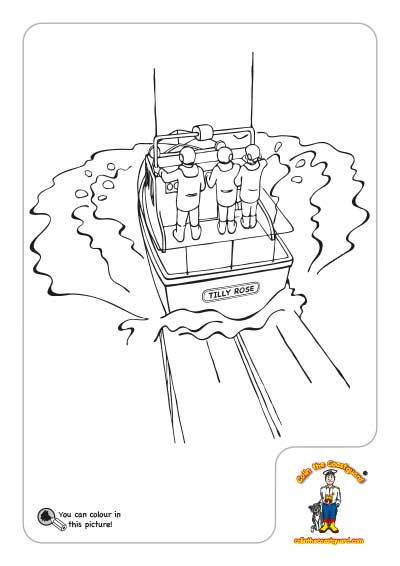 Lifeboat launch colouring in picture download