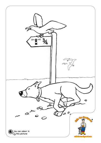 Rocky running colouring in picture download