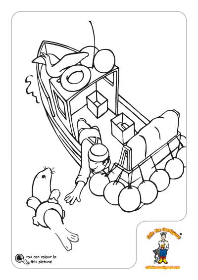 Fishing boat colouring in picture download