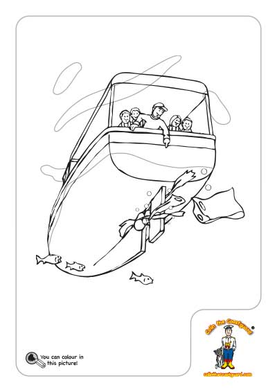 Ferry Boat colouring in picture download